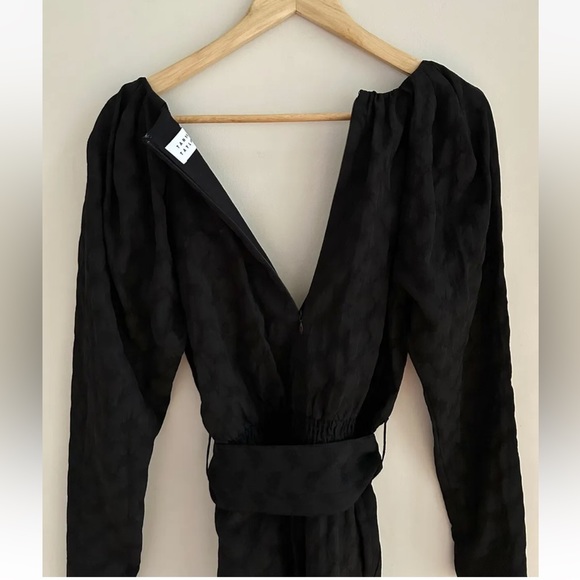 Tanya Taylor Talisia Jumpsuit with Belt in Black with Gold Buckle NWT- Size XS - Picture 7 of 12